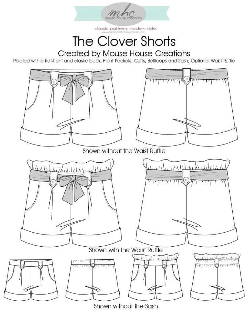 Men's knit shorts pattern