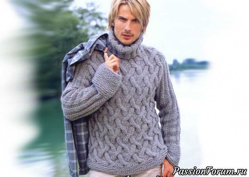 Men's turtleneck knitting pattern