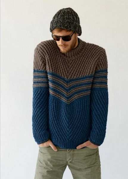 Men's turtleneck knitting pattern