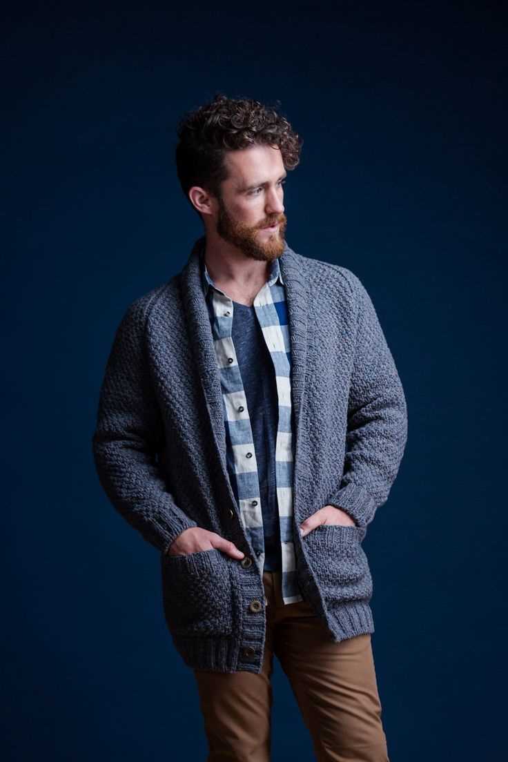 Men's knitted cardigan pattern
