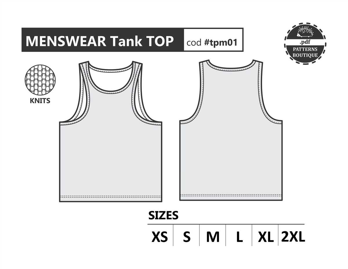Men's knitted tank top pattern