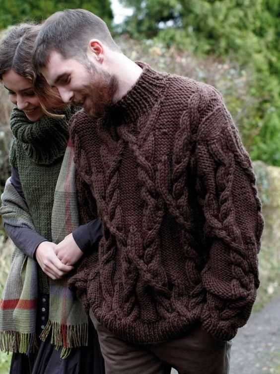 Men's turtleneck knitting pattern