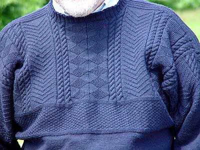 Mens guernsey sweater knitting pattern