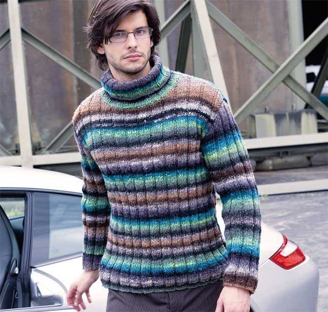 Mens striped jumper knitting pattern