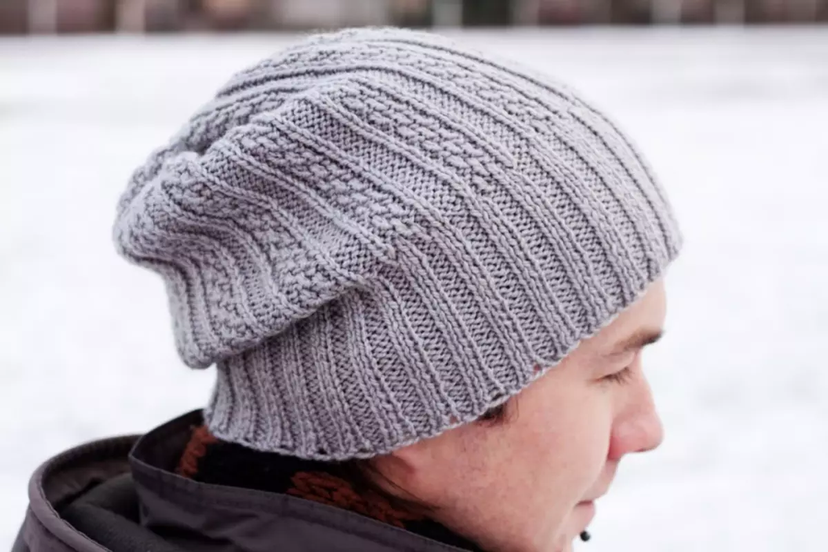 Mens hat knitting pattern straight needles
