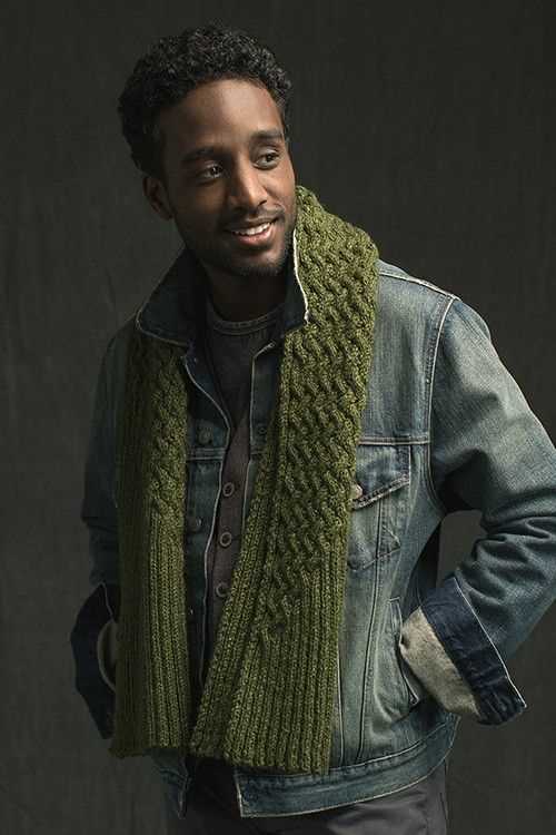 Mens knitted scarf pattern