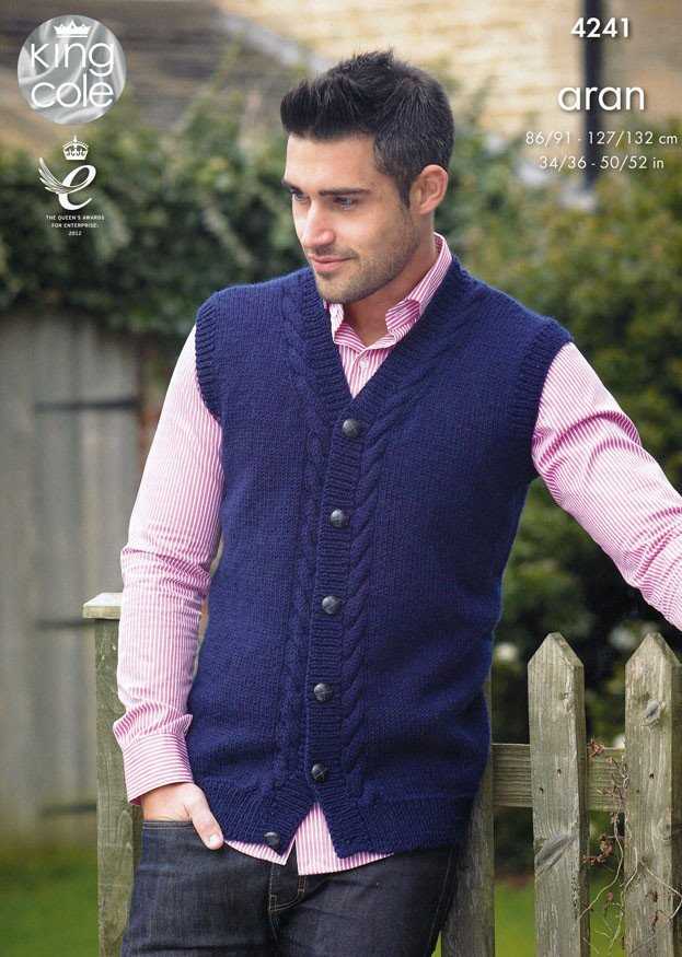 Mens knitted waistcoat pattern