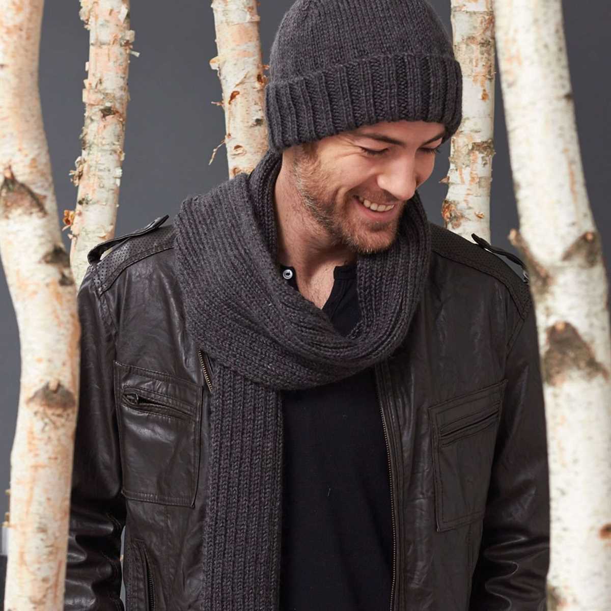 Mens scarf knit pattern