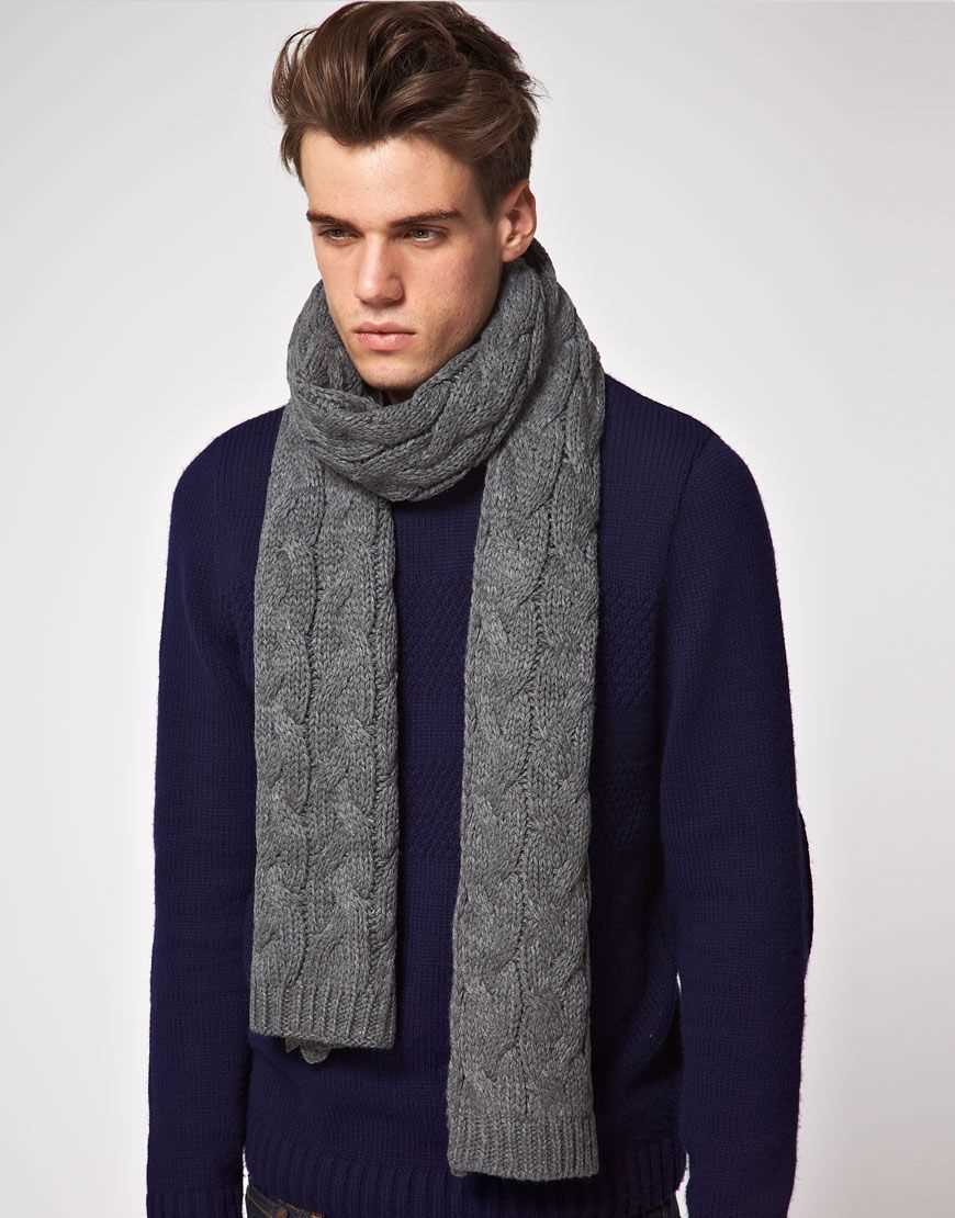 Mens scarf knit pattern