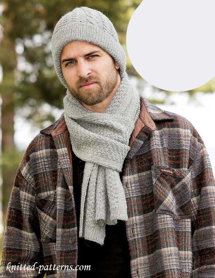 Mens scarf knitting pattern