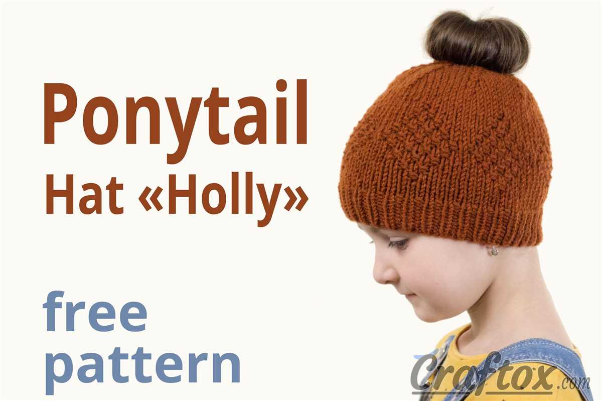 Messy bun hat free knitting pattern