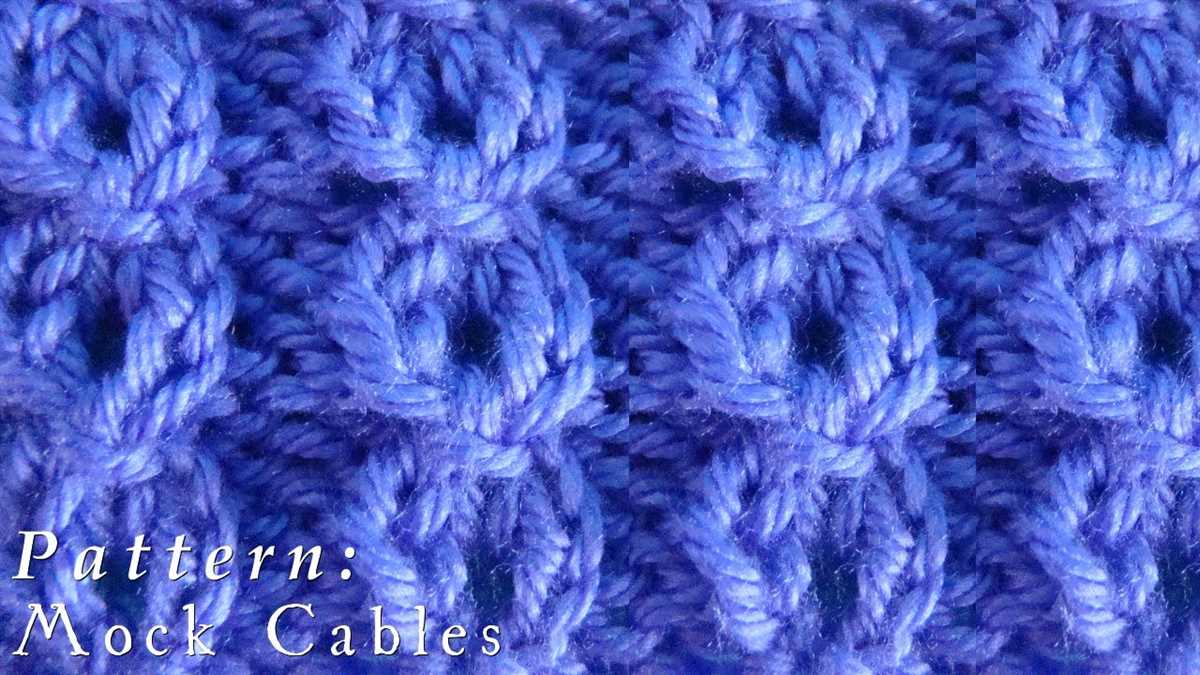 Mock cable knit pattern