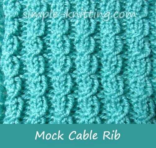 Mock cable knit pattern