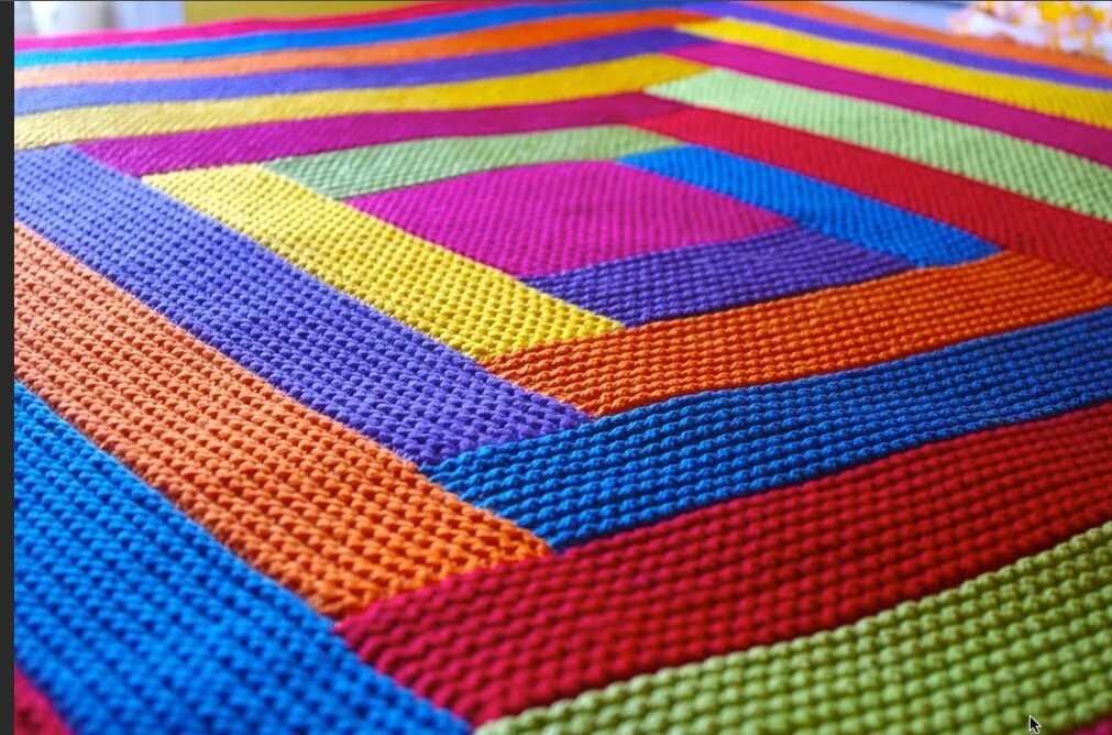 Modular knitting blanket pattern