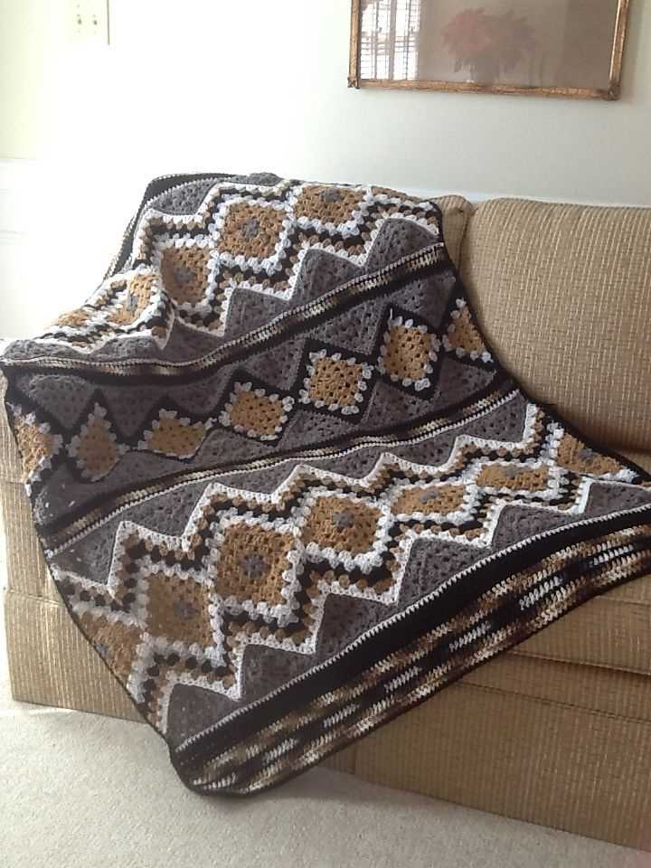 Modular knitting blanket pattern