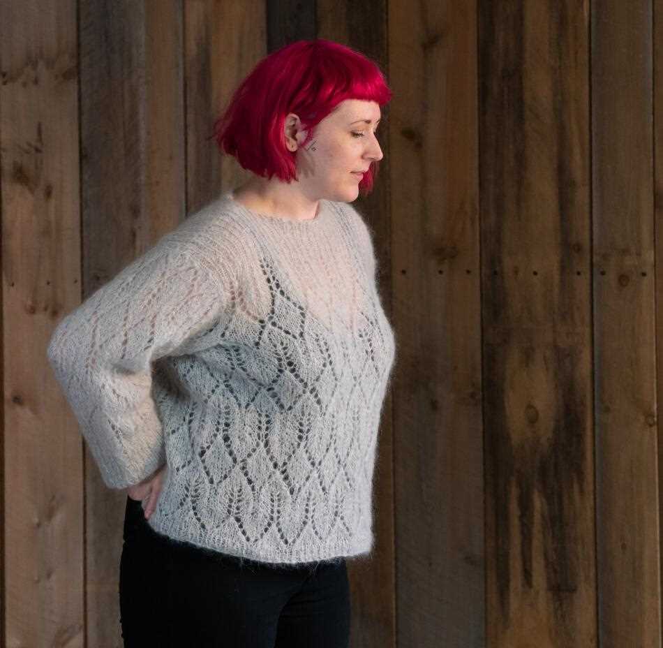 Mohair knit sweater pattern