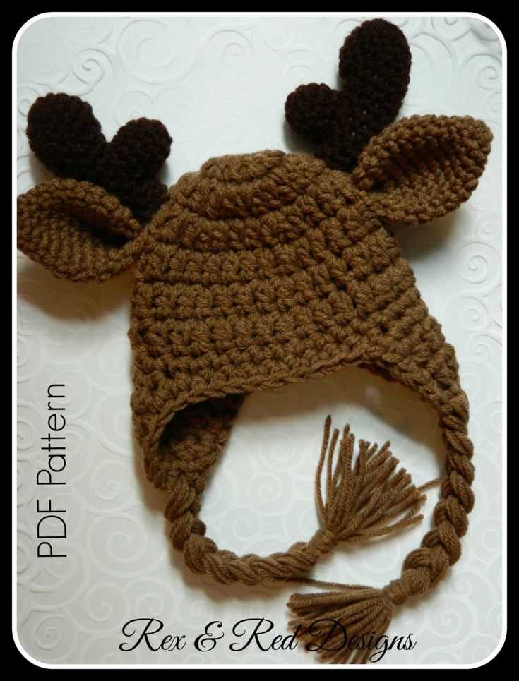 Make your own adorable Moose hat with this knitting pattern! Moose hat knitting pattern