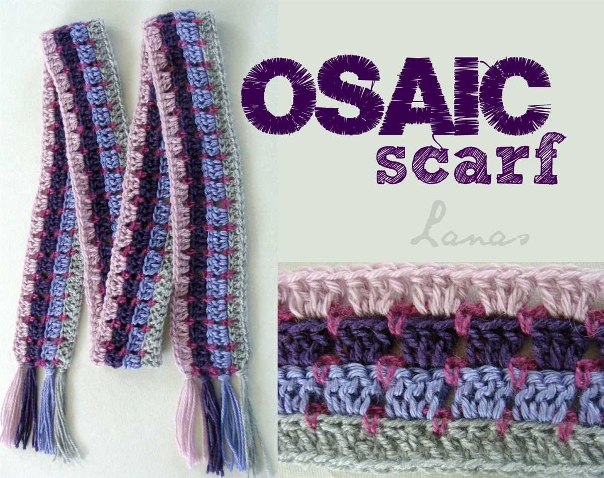Mosaic scarf knitting pattern