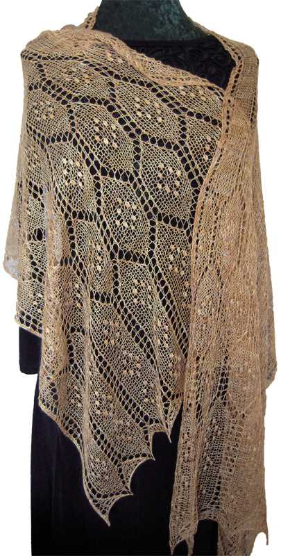 Mosaic shawl knit pattern