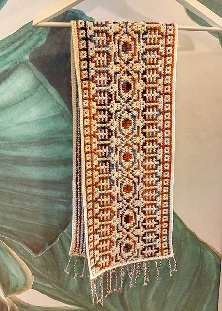 Mosaic shawl knit pattern