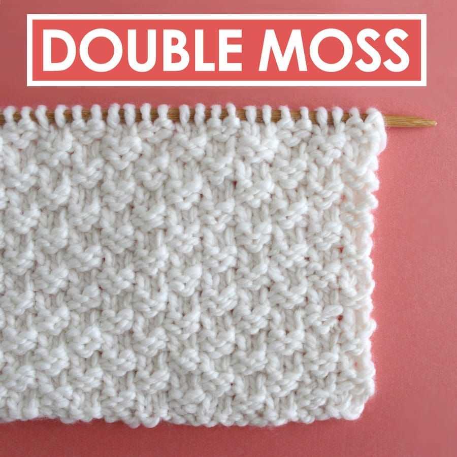 Moss stitch scarf knitting pattern