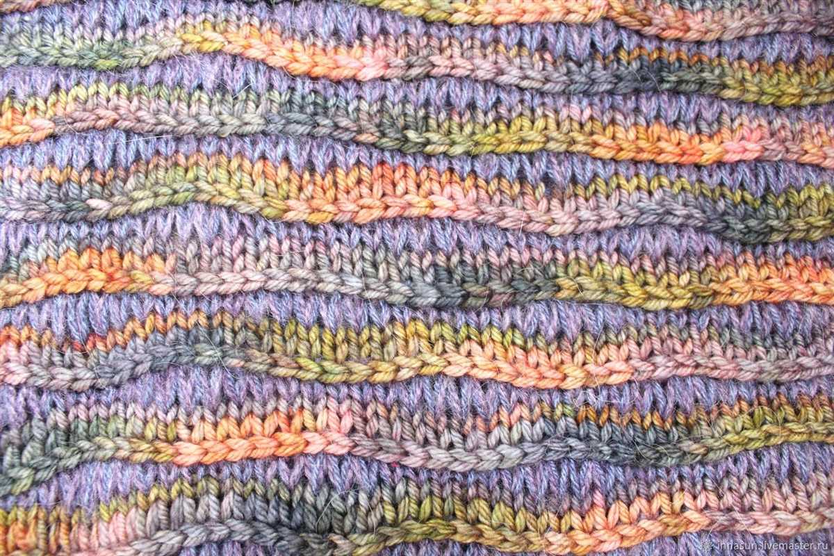Multi color knit blanket pattern