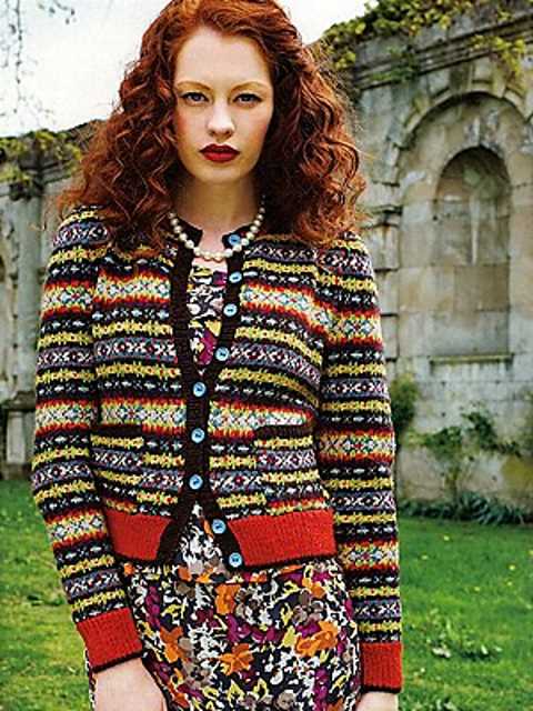 Multi coloured cardigan knitting pattern