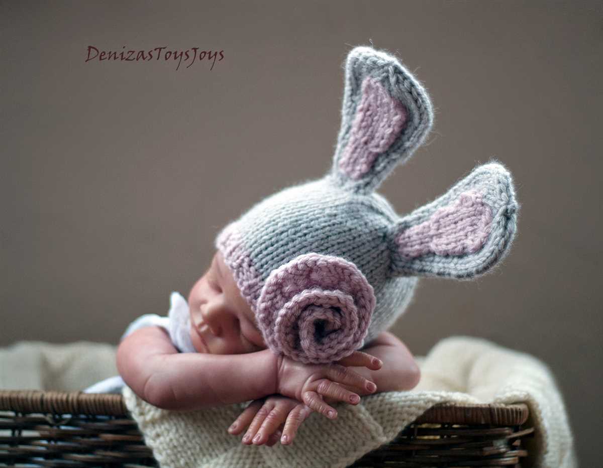 Newborn bear hat knitting pattern