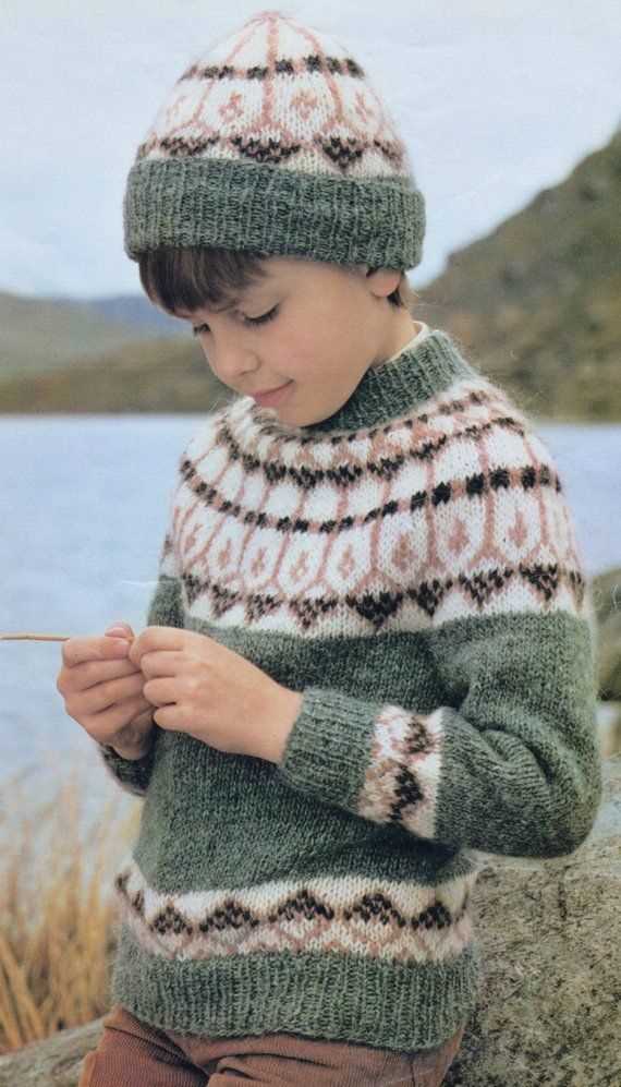 Nordic sweater knitting pattern