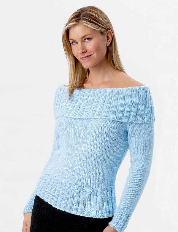 Off the shoulder jumper knitting pattern