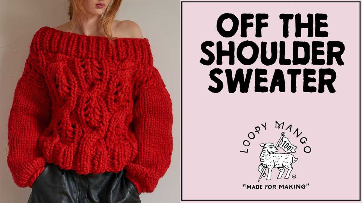 Off the shoulder jumper knitting pattern