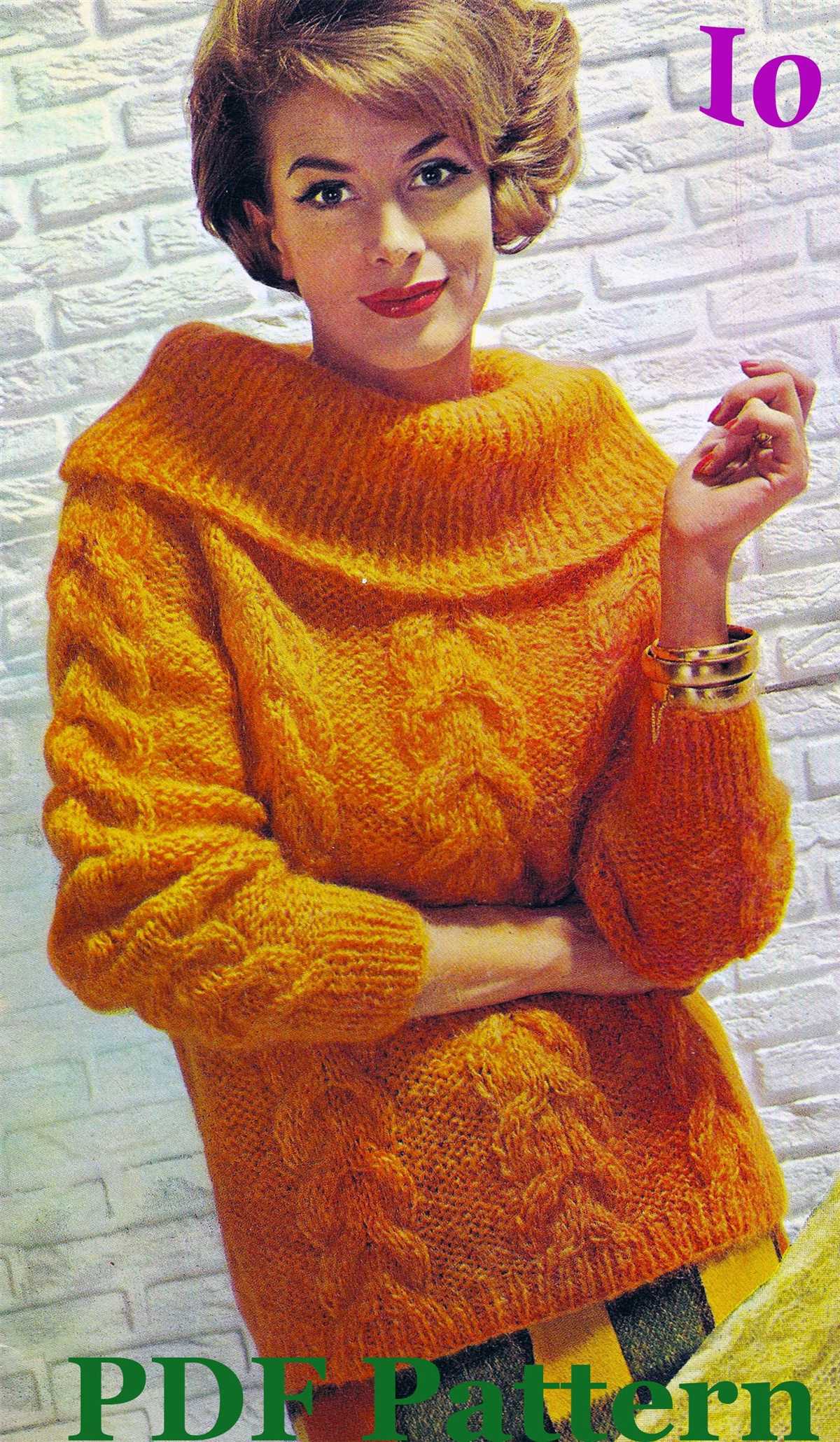 Off the shoulder jumper knitting pattern