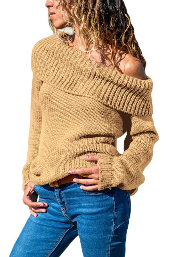Off the shoulder jumper knitting pattern