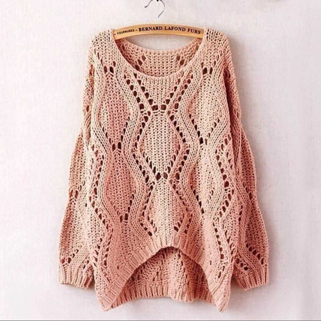 Open knit crochet sweater pattern