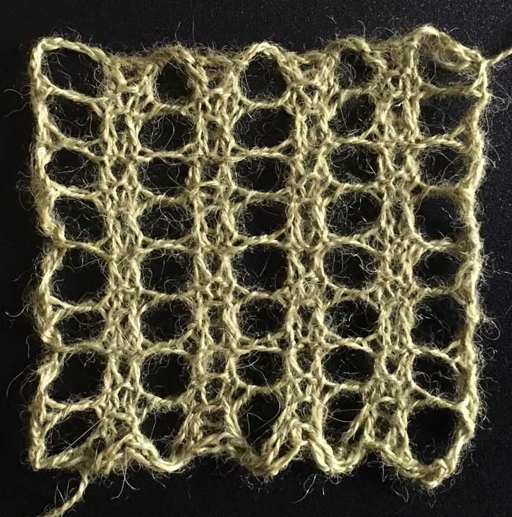 Open mesh knitting pattern