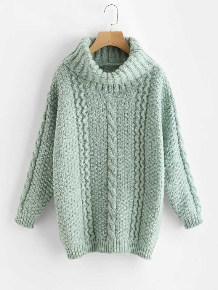 Oversized cable knit sweater pattern