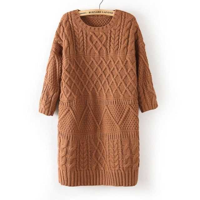 Oversized cable knit sweater pattern