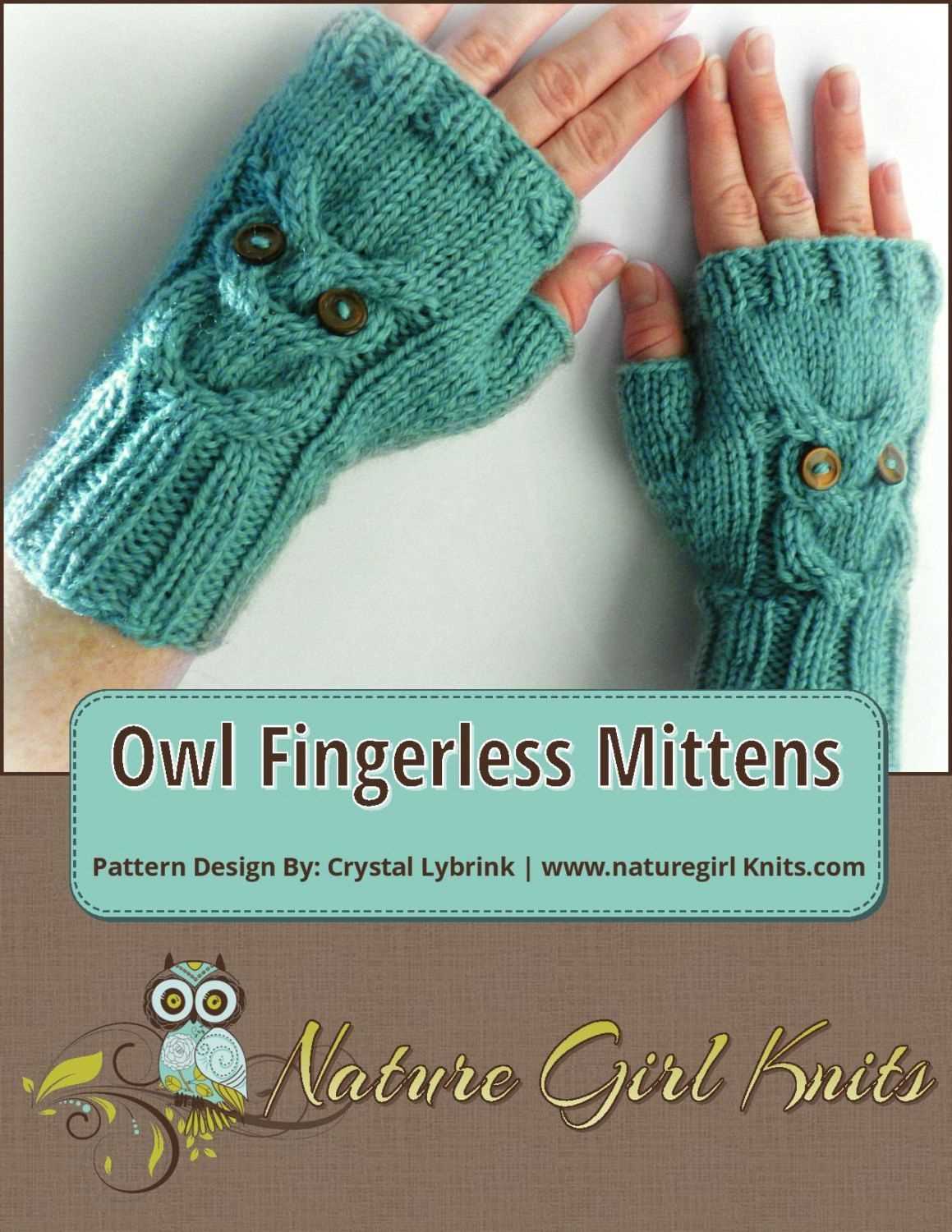Owl fingerless gloves knitting pattern free