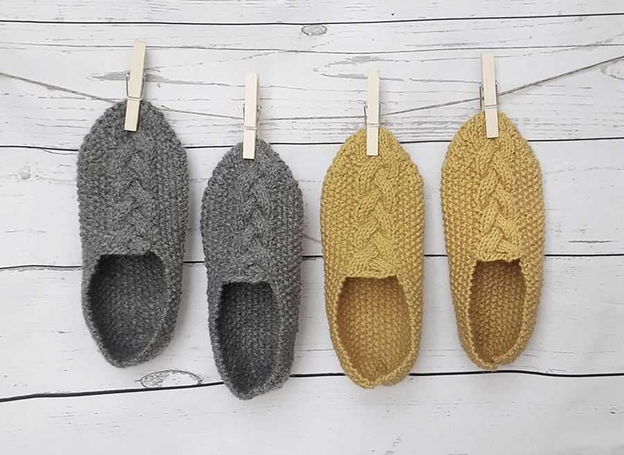 Pattern for knitted slippers free