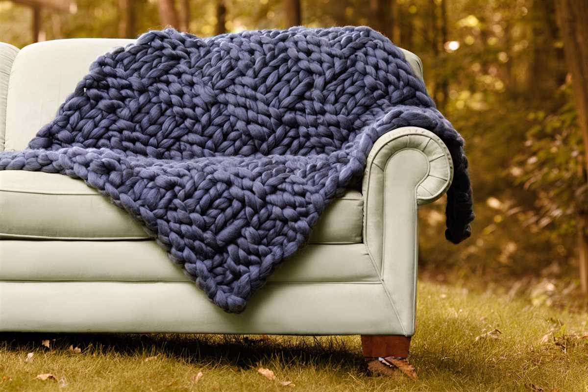 Pattern for a chunky knit blanket