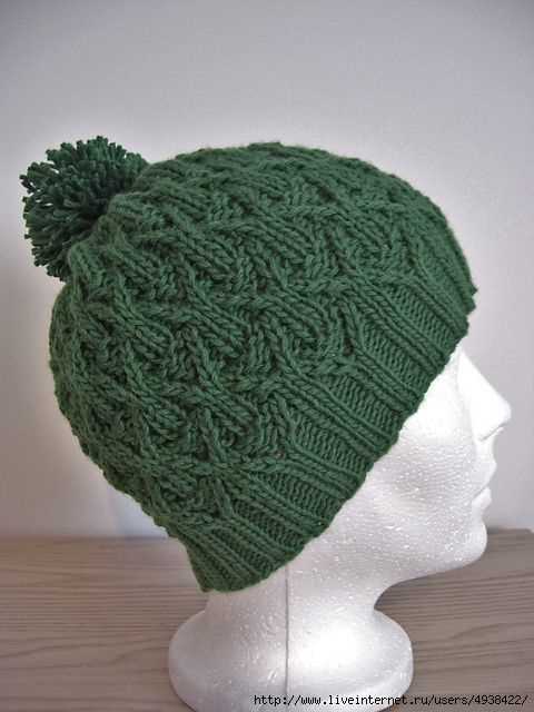 Pattern for knitted hat with circular needles