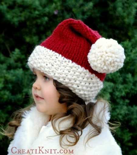 Pattern knitted santa hat