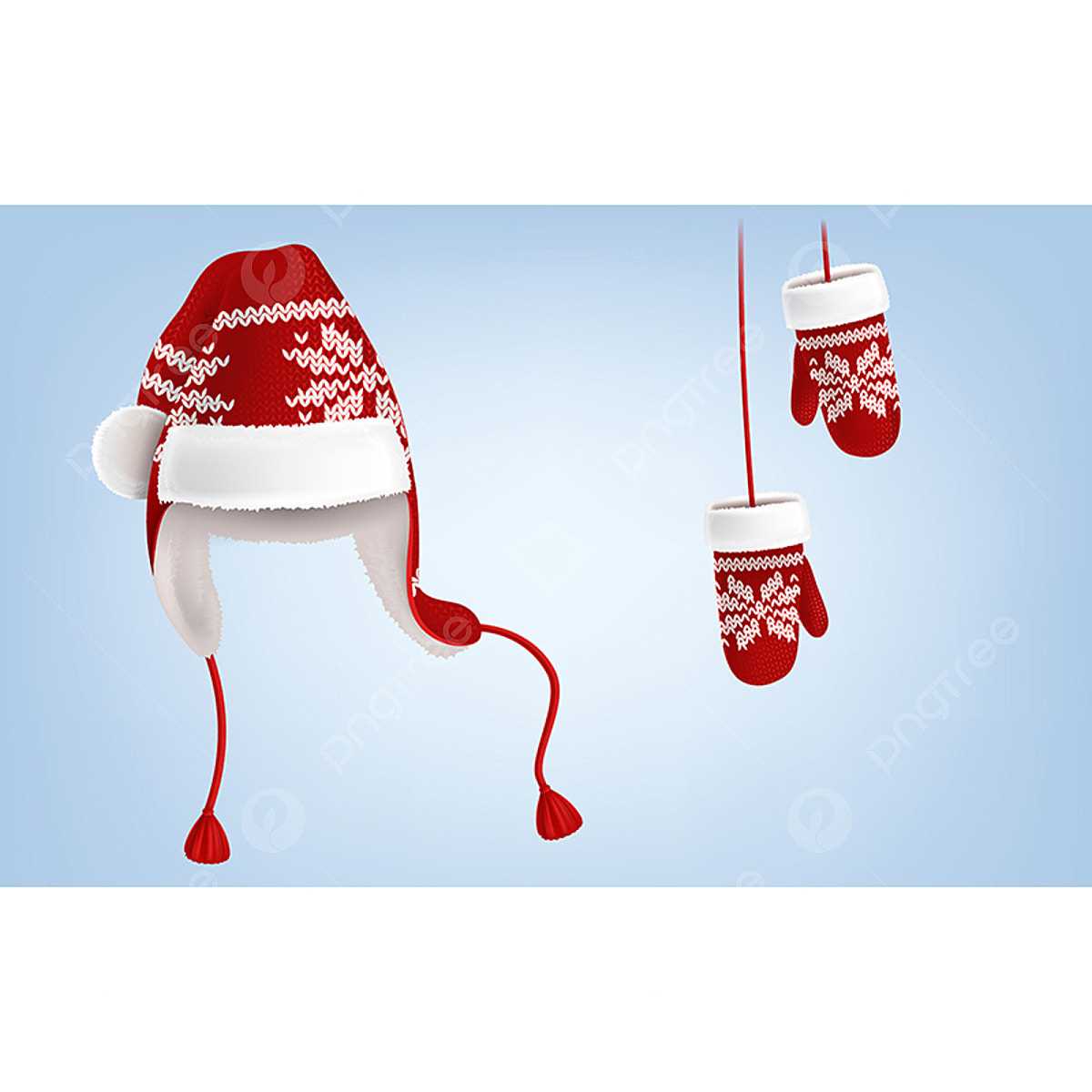 Pattern knitted santa hat