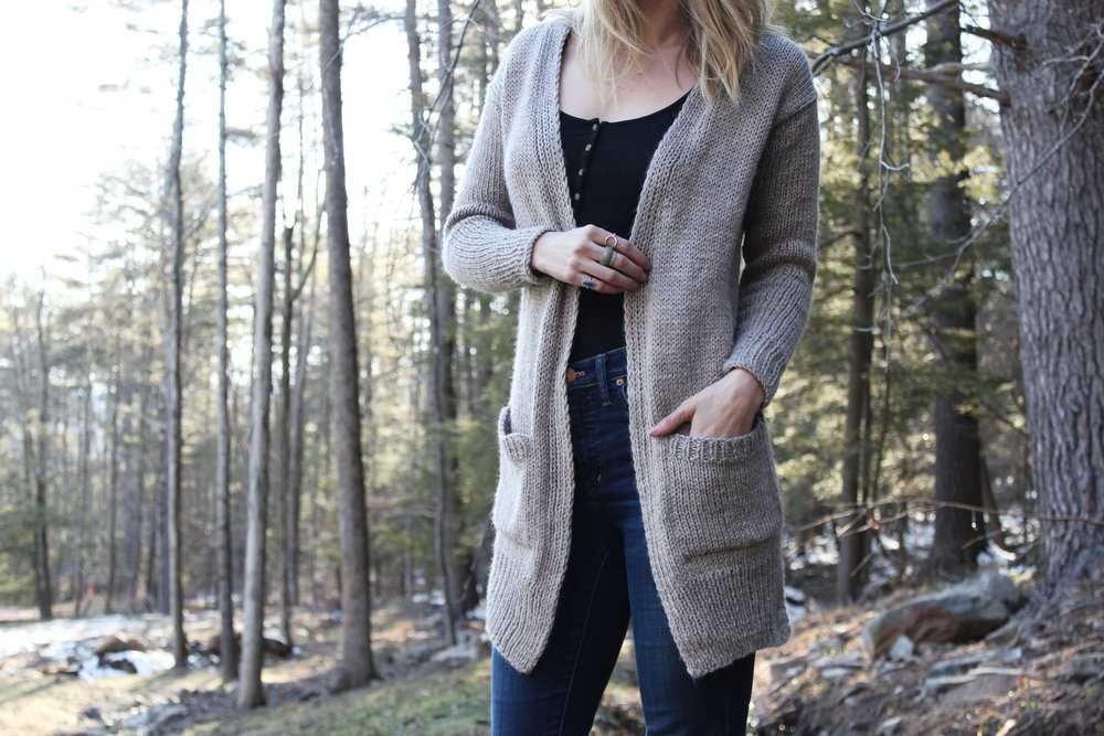 Patterned knit cardigan