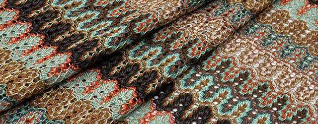 Patterned jersey knit fabric