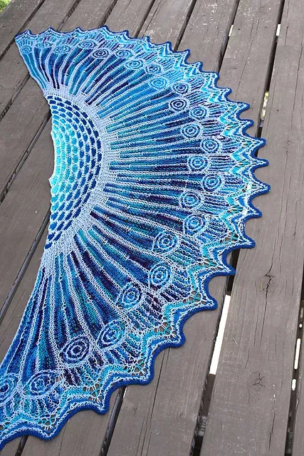 Peacock knitting pattern