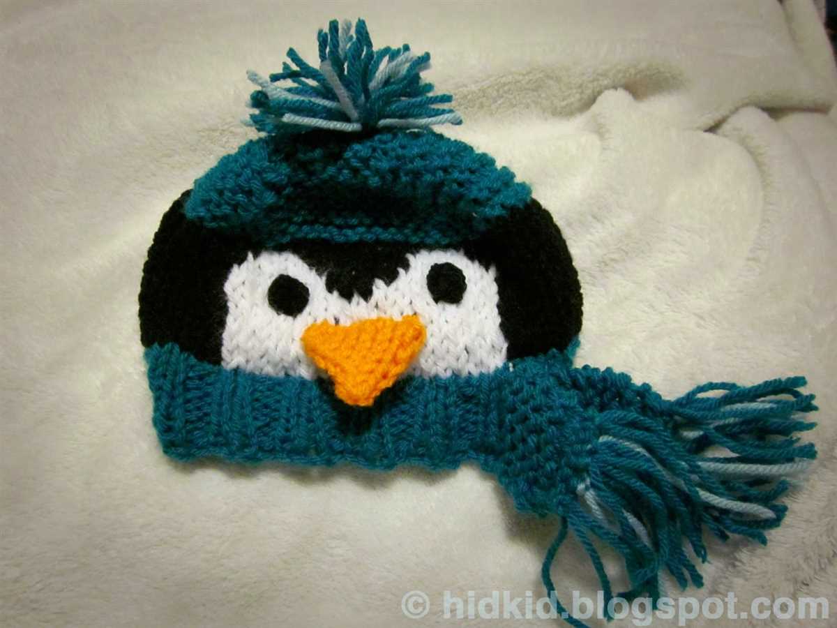 Penguin hat knitting pattern