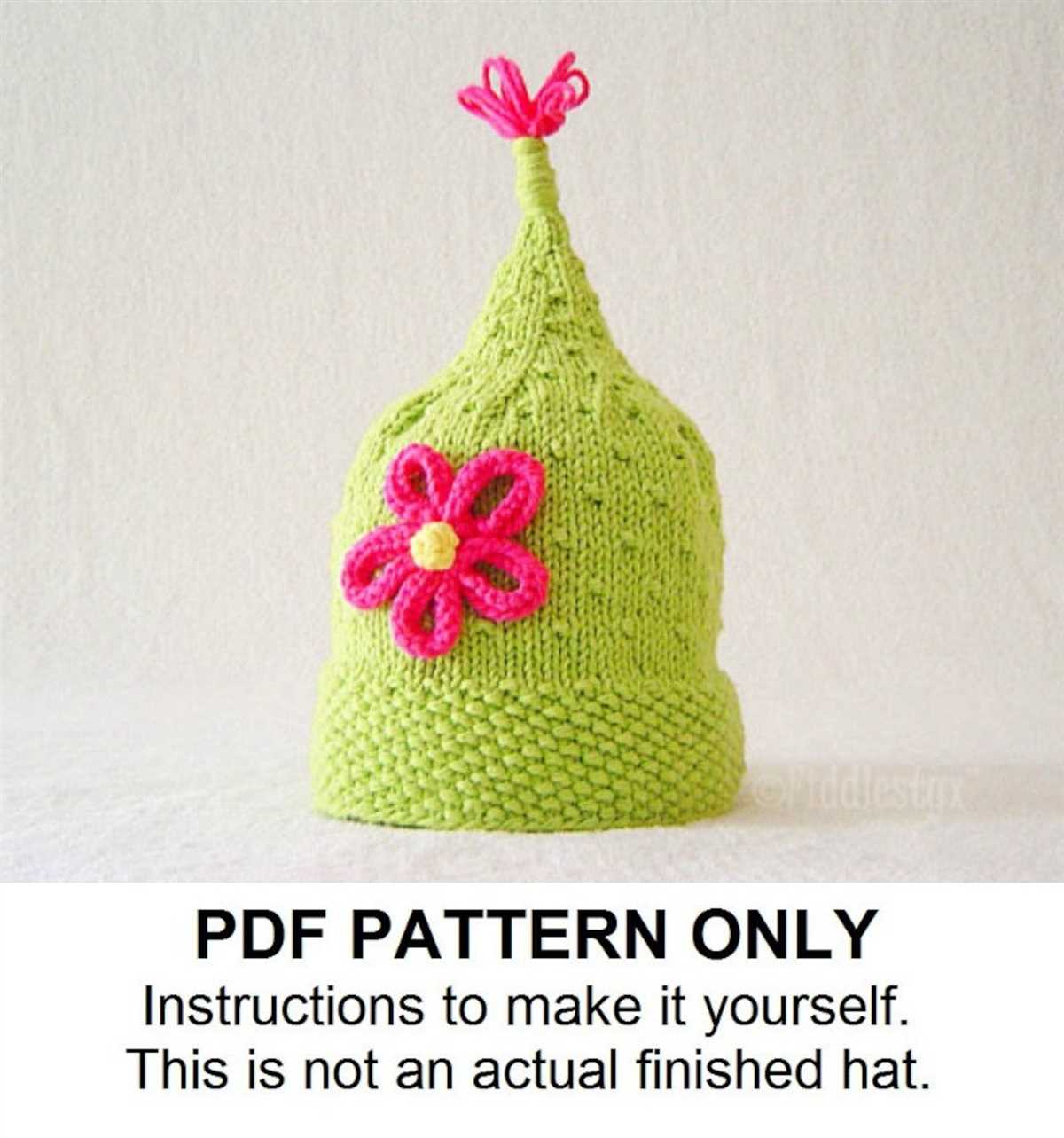 Pixie hat pattern knitting