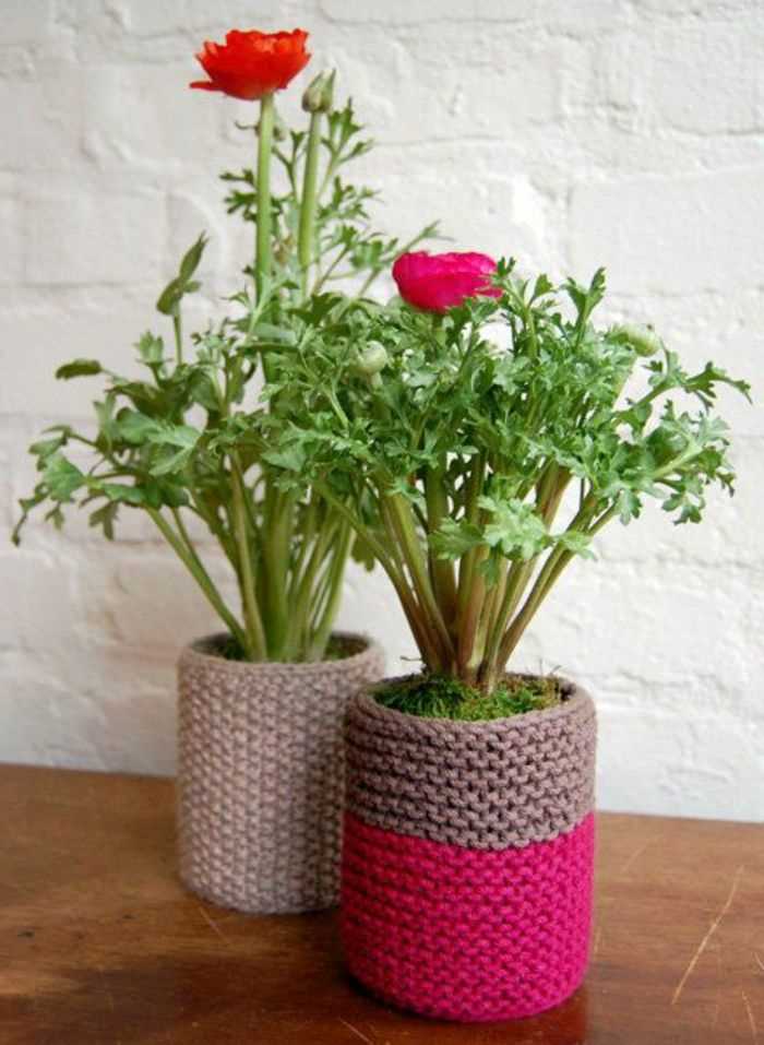 Plant pot knitting pattern
