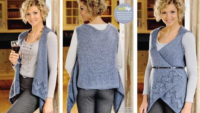 Plus size vest knitting patterns free
